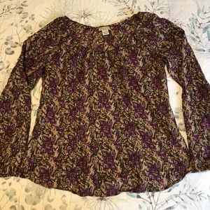 EUC Lucky Brand Shirt Top Long Sleeve Small